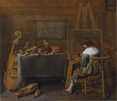 Painter in His Studio by Jan Miense Molenaer